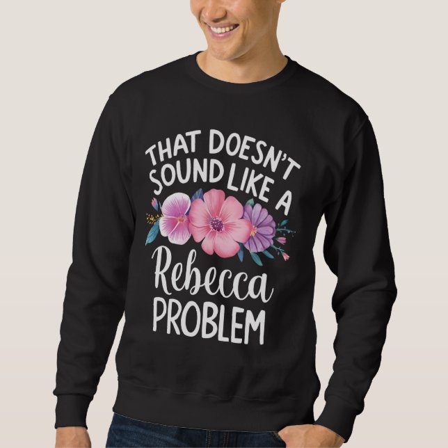 Sweatshirt REBECCA Fleurs mignonnes personnalisées REBECCA Na (Devant)