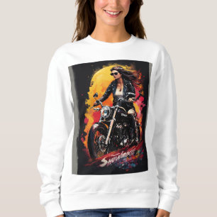 Sweatshirt Rebel Ride : Silhouettes de moto classique