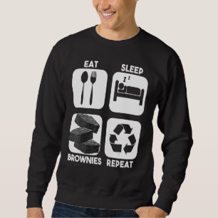 Sweatshirt Recette de Brownie Barre de Chocolat Fudge Végétal