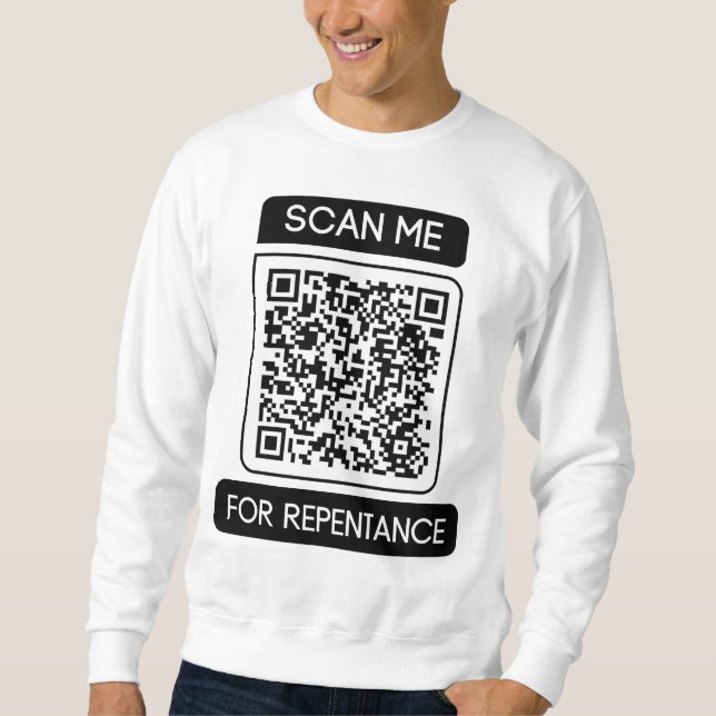 Sweatshirt Rechercher le repentir QR Code Homme (Devant)