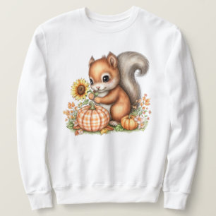 Sweatshirt Récolte d'automne Mignon bébé écureuil