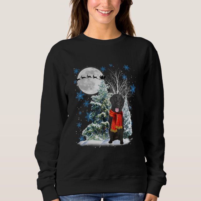 Sweatshirt Récupérateur à revêtement plat Noël Xmas Arbre Drô (Devant)