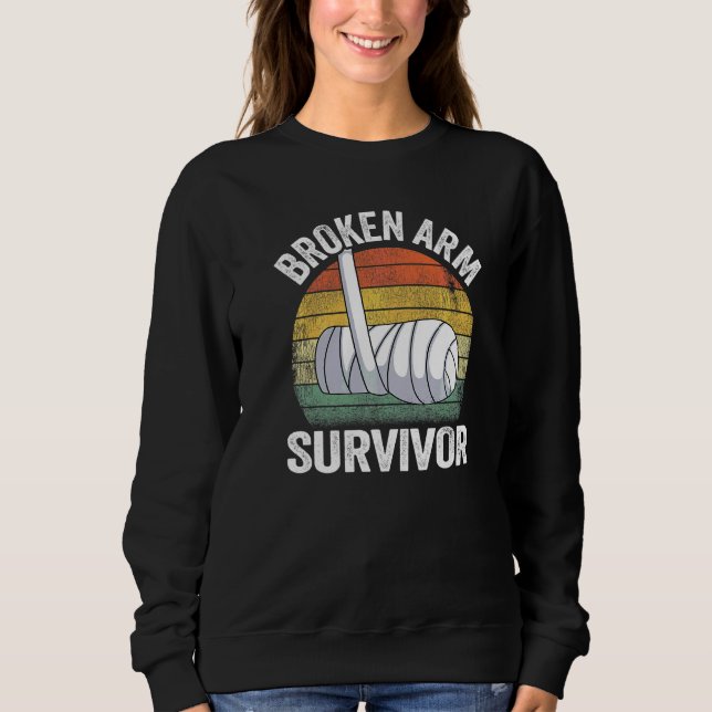 Sweatshirt Récupération d'un survivant au bras cassé, main ca (Devant)