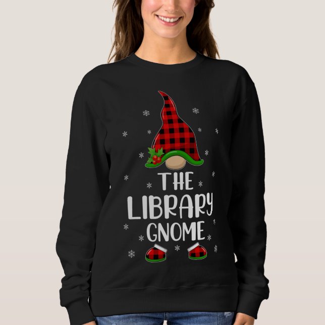 Sweatshirt Red Buffalo Plaid Correspondant À La Bibliothèque  (Devant)
