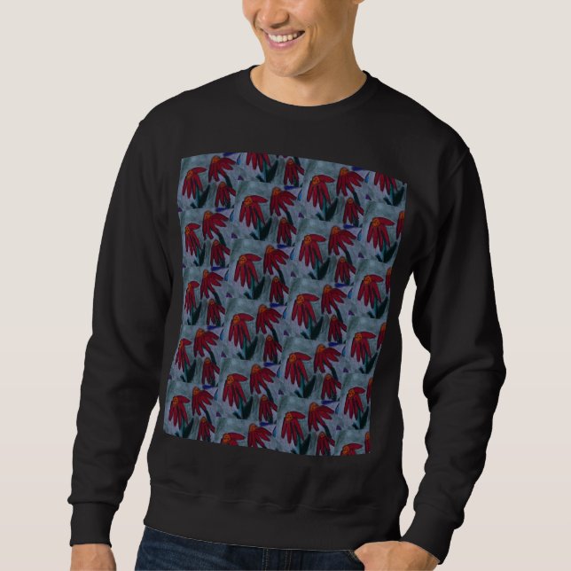 Sweatshirt Red Daisies (Devant)