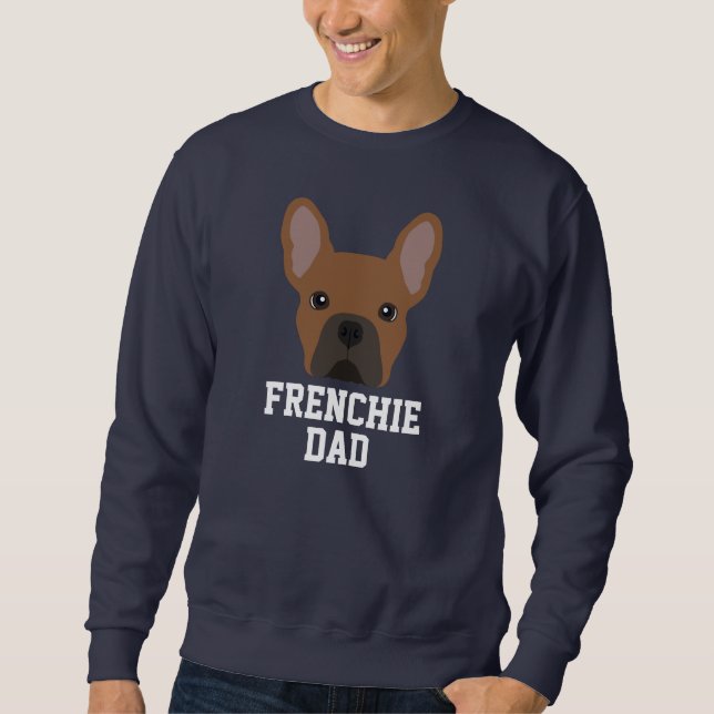 Sweatshirt Red Fawn French Bulldog Chien Papa (Devant)