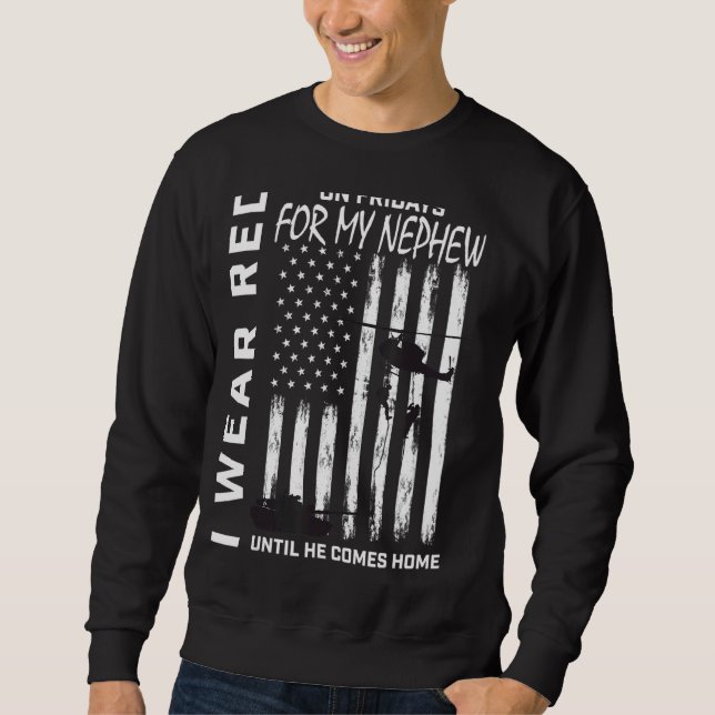 Sweatshirt Red Friday Militaire Se Souvenir De Tous Les Déplo (Devant)