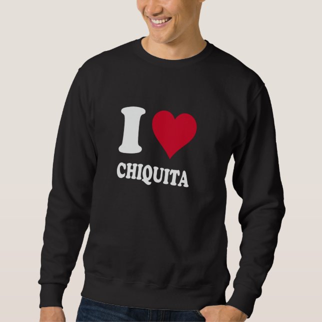 Sweatshirt Red Heart I Love Chiquita (Devant)