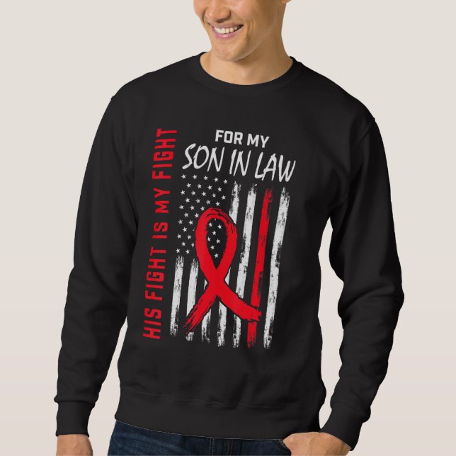 Sweatshirt Red His Fight Son In Law Heart Disease Awareness F (Devant)