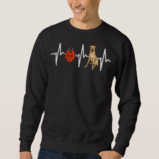 Sweatshirt Red Ladybug Chinook Heartbeat Chien (Devant)