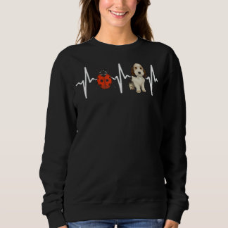 Sweatshirt Red Ladybug Petit Basset Griffon Vendeen Heartbeat