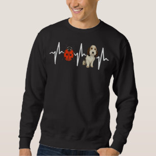 Sweatshirt Red Ladybug Petit Basset Griffon Vendeen Heartbeat