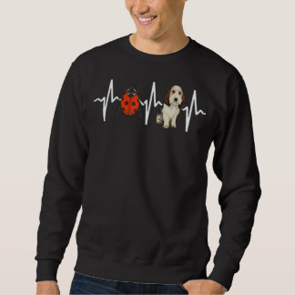 Sweatshirt Red Ladybug Petit Basset Griffon Vendeen Heartbeat