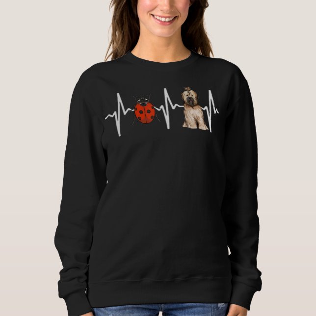 Sweatshirt Red Ladybug Tibétain Terrier Heartbeat Chien (Devant)