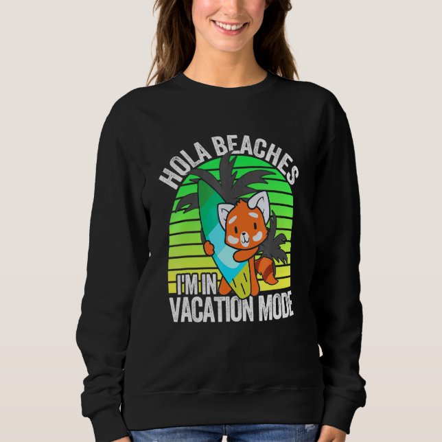 Sweatshirt Red Panda Beach Vacances Mode Surf board Summer Ho (Devant)