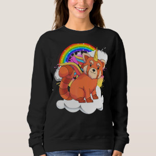 Sweatshirt Red Pandacorn Zoo Animal Rainbow Imaginaire Unicor