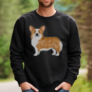 Sweatshirt Red Pembroke Welsh Corgi Chien de race Design d'ar