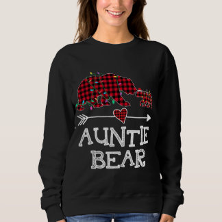 Sweatshirt Red Plaid Auntie Bear Buffalo Famille Mama Pajama 