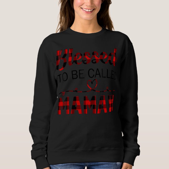 Sweatshirt Red Plaid Béni D'Être Appelé Mamaw (Devant)