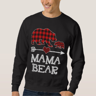 Sweatshirt Red Plaid Mama Bear One Cube Correspondant Buffalo