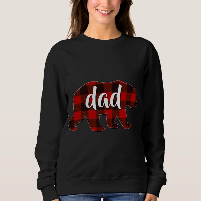 Sweatshirt Red Plaid Papa Buffalo Correspondant Famille Papa  (Devant)