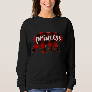 Sweatshirt Red Plaid Princess Buffalo Matching Family Pajama 
