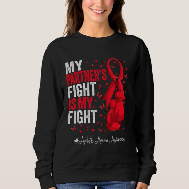 Sweatshirt Red Ribbon Partner Sensibilisation à l'anémie plas (Devant)