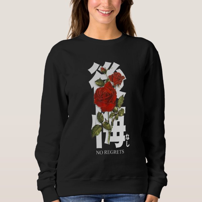 Sweatshirt Red Rose 80's 90's triste esthétique Vaporwave Gru (Devant)