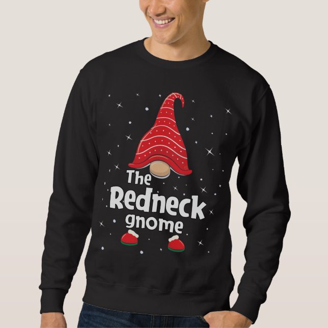Sweatshirt Redneck Gnome Famille correspondant Noël Funny Paj (Devant)
