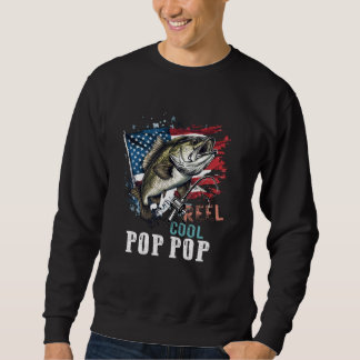 Sweatshirt Reel Cool Pop pop Camouflage American Flag Père