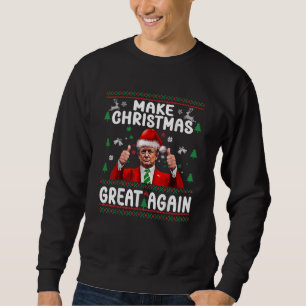 Sweatshirt Refaire Noël plus grand encore Xmas Drôle Trump Py
