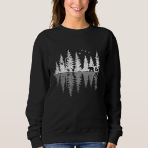 Sweatshirt Reflet des arbres faune nature animal ours extérie