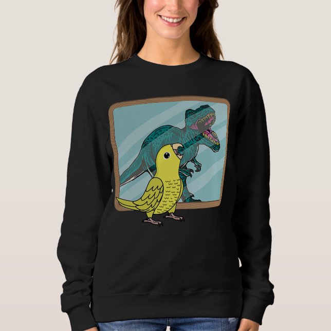 Sweatshirt Réflexion Perroquet et Rex I Parrotlet jaune (Devant)