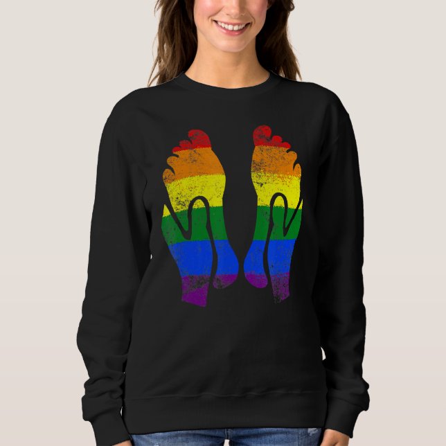 Sweatshirt Réflexologie Lgbt Drapeau Reflexologue Lgbtq Massa (Devant)