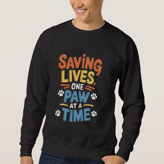 Sweatshirt Refuge d'animaux Économisez la conception des anim (Devant)