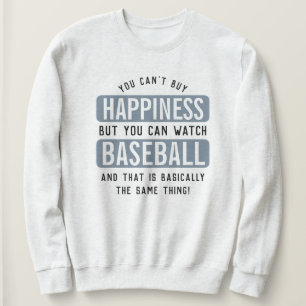 Sweatshirt Regarder le baseball est le bonheur Drôle Baseball