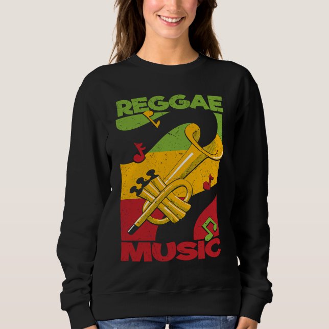 Sweatshirt Reggae Music Rastafari Rasta Jamaica Reggae (Devant)