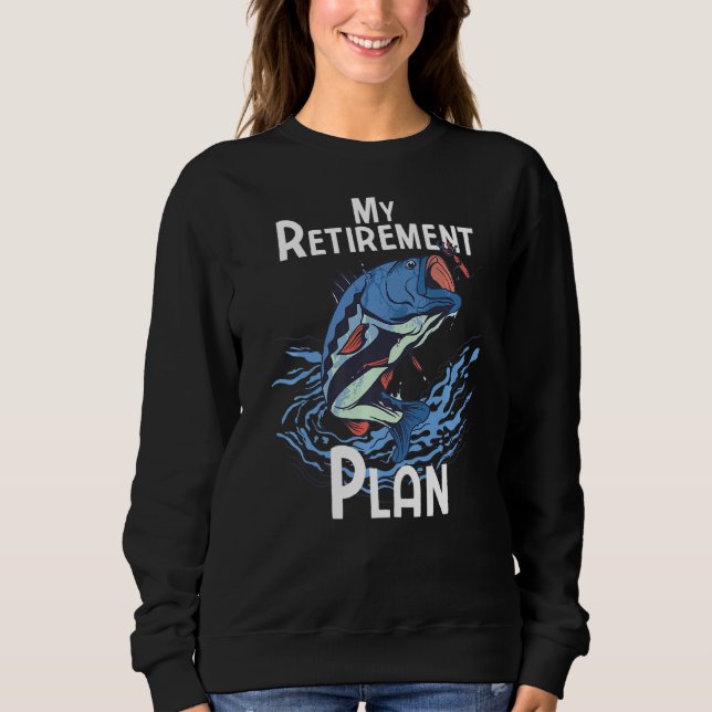 Sweatshirt Régime de retraite Drôle Pêche 2 (Devant)