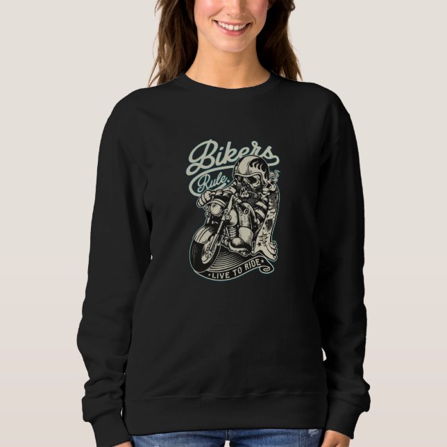 Sweatshirt Règle des motocyclistes (Devant)