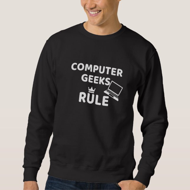 Sweatshirt Règle Geek informatique (Devant)