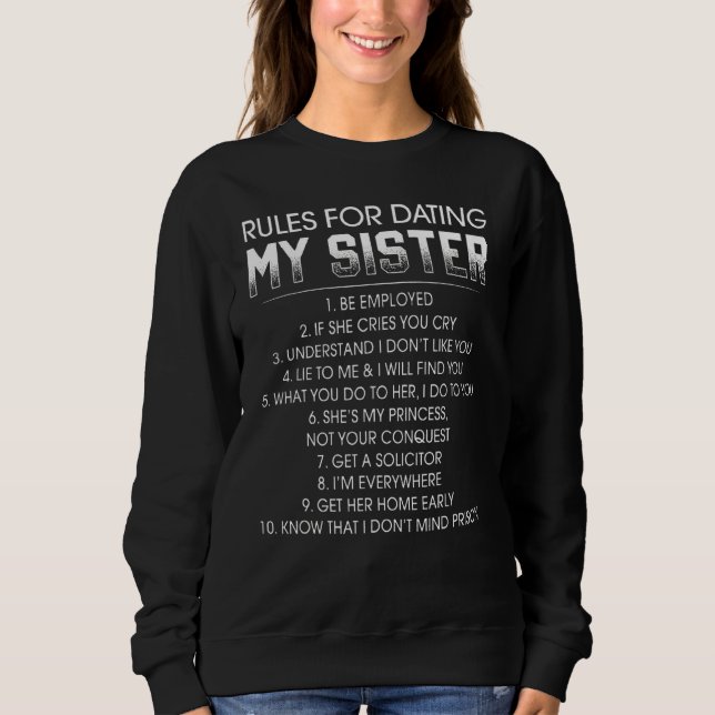 Sweatshirt Règles Pour Rencontrer Mes Soeurs Frères Frères (Devant)