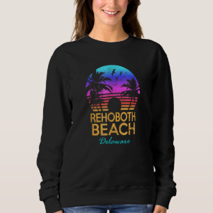 Sweatshirt Rehoboth Beach Delaware Retro Sunset Summer Vibe
