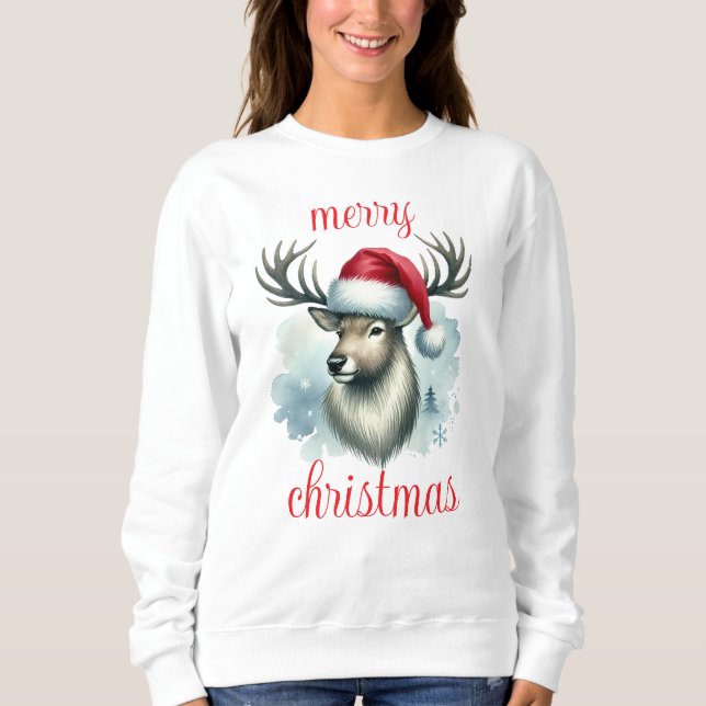 Sweatshirt Reindeer hoodie christmas (Devant)