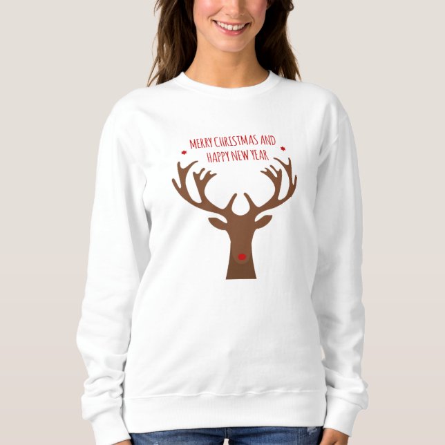 Sweatshirt Reindeer Noel Emblem (Devant)