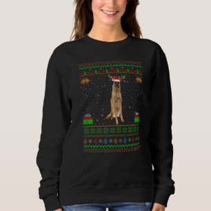 Sweatshirt Reindeer Santa Hat Correspondant Chien Malinois Vi