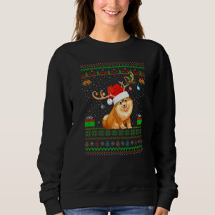 Sweatshirt Reindeer Santa Hat Correspondant Laide Christ Pomé