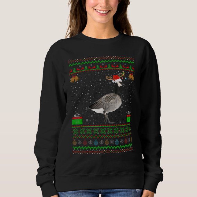 Sweatshirt Reindeer Santa Hat Correspondant Oiseau moche Chri (Devant)