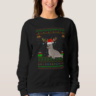 Sweatshirt Reindeer Santa Hat Correspondre Lion de Mer Laide