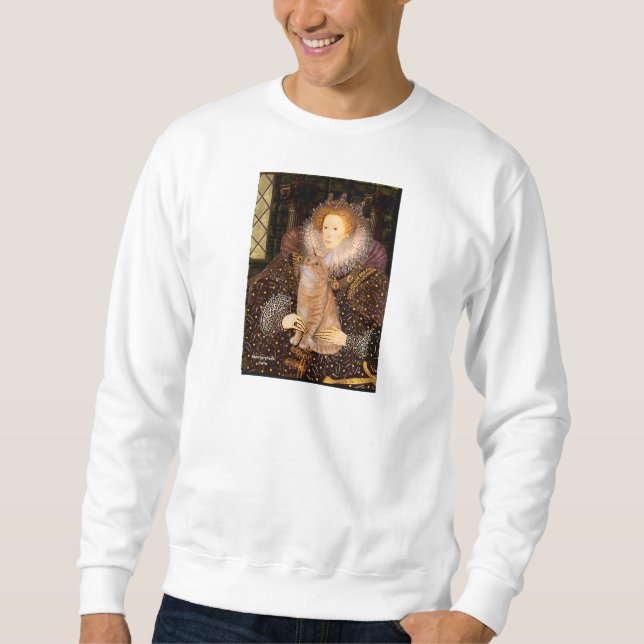 Sweatshirt Reine - Chat tigré orange 46 (Devant)