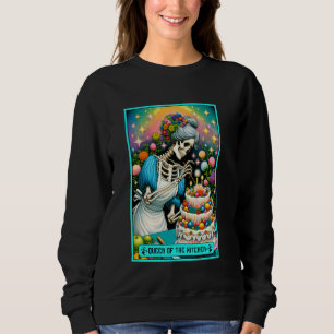 Sweatshirt Reine de la carte de tarot de cuisine Chef Boulang